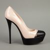 Casadei Two Tone Pump in Black (nude) - Lyst