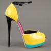 Giuseppe Zanotti Peep Toe Sandal in Yellow - Lyst