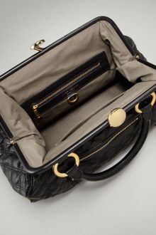 Marc Jacobs Quilted Stam Satchel, Black - Lyst