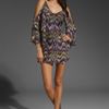 Parker Double Flared Sleeve Dress in Purple (purple zig zag) - Lyst