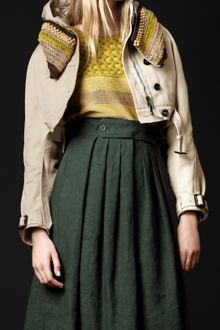 Burberry Prorsum Cropped Crochet Beaded Parka - Lyst