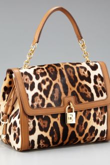 Dolce & Gabbana Dolce Leopard-print Calf Hair Bag - Lyst