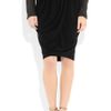 Lanvin Draped Stretchjersey Skirt in Black - Lyst