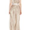 Lanvin Belted Silksatin Gown in Gold (champagne) - Lyst