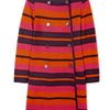 M Missoni Fluoro Stripe Double Breasted Knit Coat in Pink - Lyst