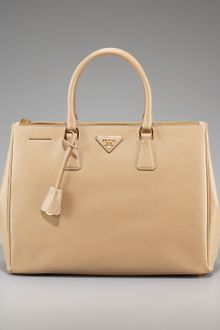 Prada Saffiano Lux Top Handle Tote, Sand - Lyst