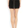 Balmain Highwaisted Quilted Suede Skirt in Black - Lyst