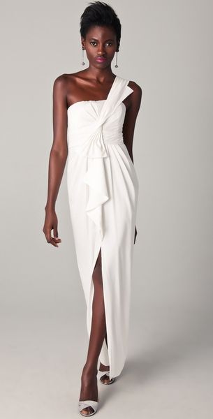 BCBGMAXAZRIA Barbara One Shoulder Gown - Lyst