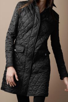 Burberry Brit Diamond Quilted Trench Coat - Lyst