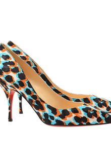 Christian Louboutin 'Piou Piou' Printed Silk Mid-pumps - Lyst