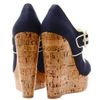 Christian Louboutin 'Melides 'Canvas and Cork Platform Wedges in Blue (navy) - Lyst