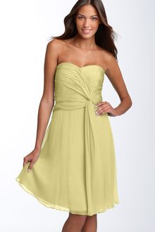 Donna Morgan Twist Detail Chiffon Dress - Lyst