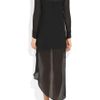 Elizabeth And James Claudia Asymmetric Silkchiffon Dress in Black - Lyst