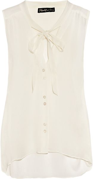 Elizabeth And James Jamie Silk-Chiffon Pussy-Bow Blouse - Lyst