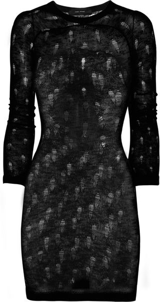 Isabel Marant Manon Laddered Open-knit Mini Dress - Lyst