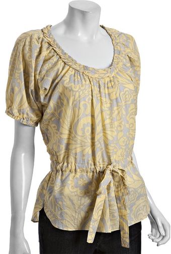 Kas Yellow Floral Print Cotton Jessie Tunic - Lyst