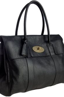 Mulberry Black Leather Bayswater Top Handle Bag - Lyst