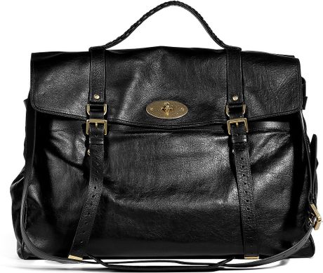 Mulberry Black Postman Lock Travel Bag in Black for Men - Lyst
