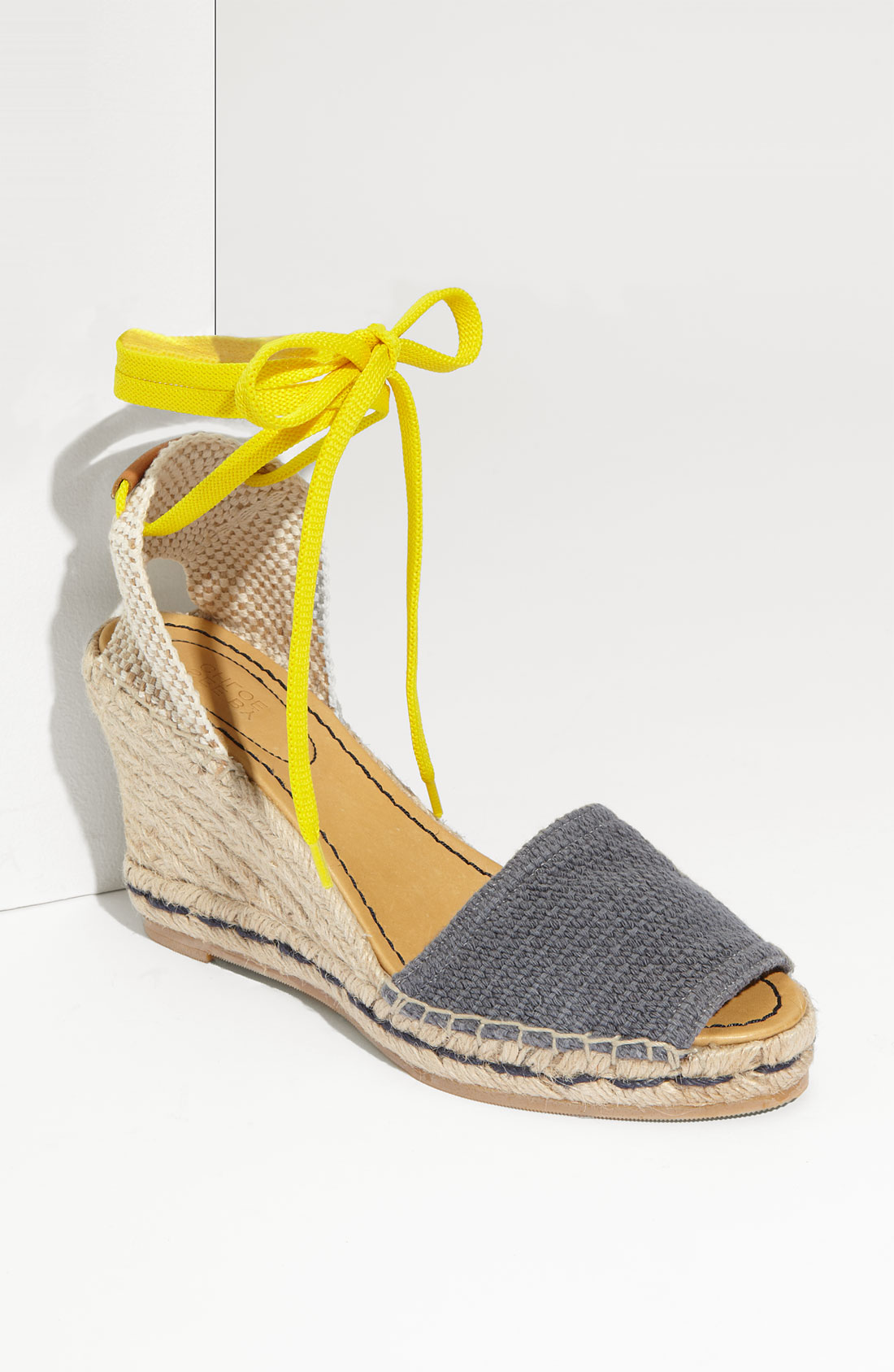 See By Chloé Ankle Tie Espadrille in Gray (blue jeans) Lyst