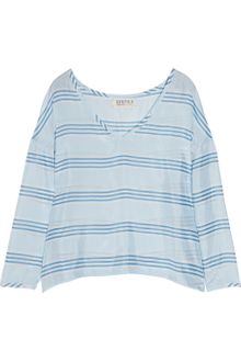 Textile Elizabeth And James Benny Striped Silk Top - Lyst