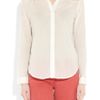 Textile Elizabeth And James Austin CottonVoile And Lace Shirt in White (ivory) - Lyst