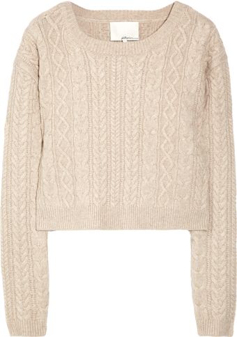 3.1 Phillip Lim Cropped Wool and Cashmere-blend Sweater - Lyst