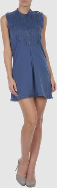 Paolo Pecora Short Dress in Blue - Lyst