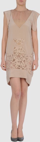 Vionnet Short Dress in Pink - Lyst
