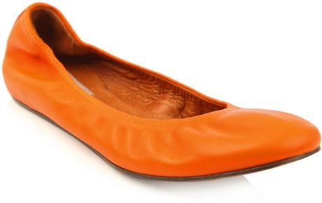 flat orange shoes
