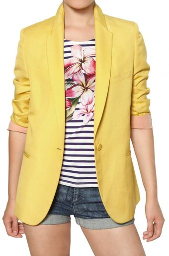  Dry Slub Viscose Twill Jacket 