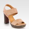 Chie Mihara Cody Suede Slingback Platform Sandals in Brown (green) - Lyst