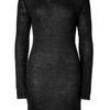 Maje  Crew Neck Knitted Long Sweater in Black - Lyst
