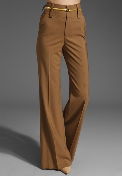 Alice + Olivia Paula Pant in Brown (tan) - Lyst