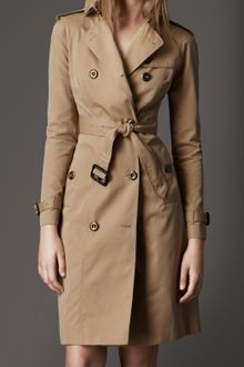 Burberry Hooded Cotton Trench Coat - Lyst