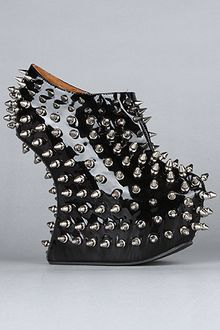 Jeffrey Campbell The Shadow Stud Bootie in Black Patent - Lyst
