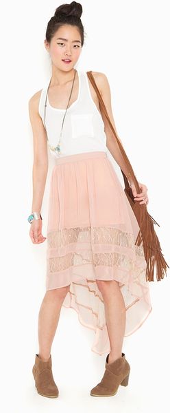 Nasty Gal Laced Tail Skirt  Blush in Pink (blush) - Lyst