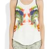Sandro Elegante Printed Silk Top in White (ivory) - Lyst