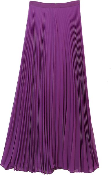 Alice Olivia Shannon Pleated Maxi Skirt Purple In Purple Lyst