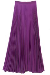 Alice + Olivia Shannon Pleated Maxi Skirt Purple