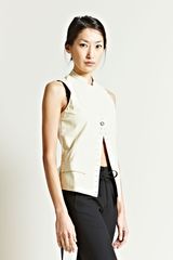 Ann Demeulemeester Womens Leather Front Angelina Waistcoat