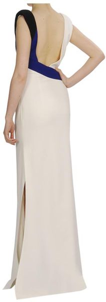 Antonio Berardi Coloured Wrapped Crepe Gown in White (blue white) - Lyst