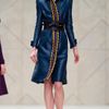 Burberry Prorsum Chunky Crochet Trench Coat in Blue (dark ink blue) - Lyst