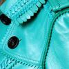 Burberry Prorsum Brogue Leather Trench Coat in Blue (malachite) - Lyst