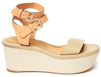 Chloé Buckle Platform Sandal - Lyst