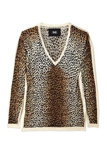 D&G Ocelot Print V Neck Jumper - Lyst