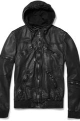 Dolce & Gabbana Hooded Leather Jacket