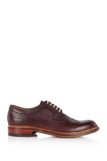 Grenson Burgandy Grain Leather Longwing Sid Brogues - Lyst