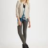 Helmut Lang Waxed Shine Leather Blazer in Beige (black) - Lyst