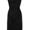 Jil Sander Belted Stretchcotton Dress in Black - Lyst