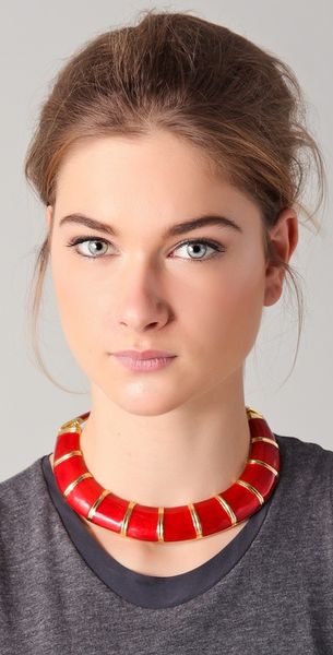  Enamel Bib Necklace 
